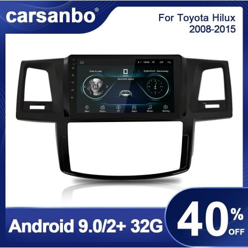 For 2008-2015 Fortuner HILUX Pickup Android 9.0 car radio multimedia stereo DVD player GPS navigation (with reversing camera)