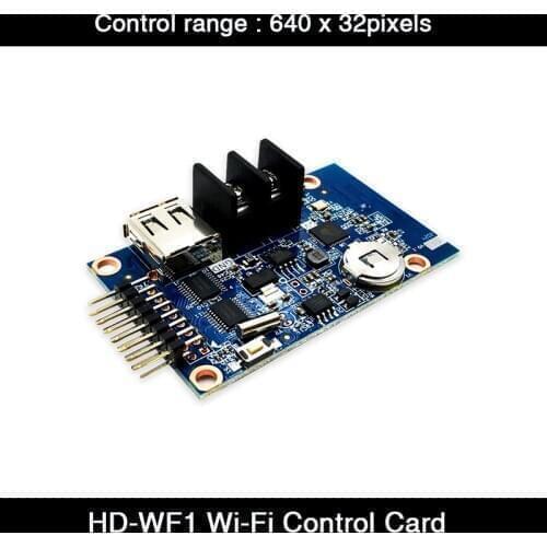HD-WF1 640*32Pixels 1*HUB75 Ports Single & Dual Color Small LED Display WIFI Asynchronous LED Control Card