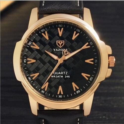 New listing Yazole Men watch Luxury Brand Watches Quartz Clock Fashion Leather belts Watch Cheap Sports wristwatch relogio male