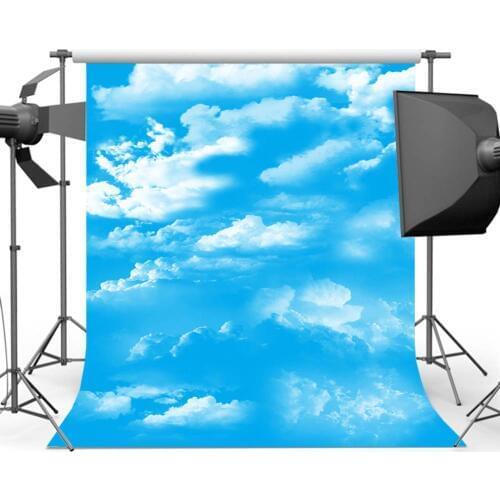 Mehofoto Children Photo Shoot Backdrop Blue Sky Cloud Background for Photography Camera Studio zh-192