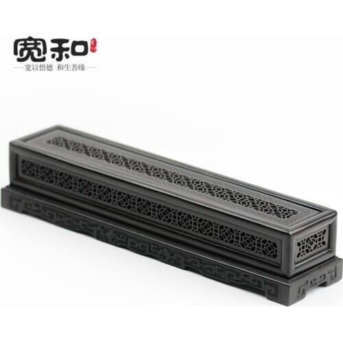 Creative censer violet Tan stencil Windows classic incense box incense burner wood carved solid wood bedroom