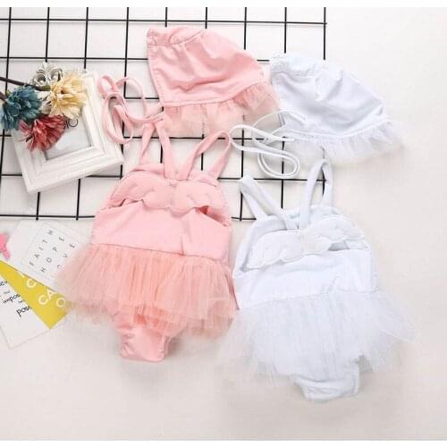 Swimsuit Girl 2020 Toddler Kids Baby Girls Tankini Bikini Swimwear Swimsuit Bathing Suit+Hat Set Swimsuit 2019 Bikini