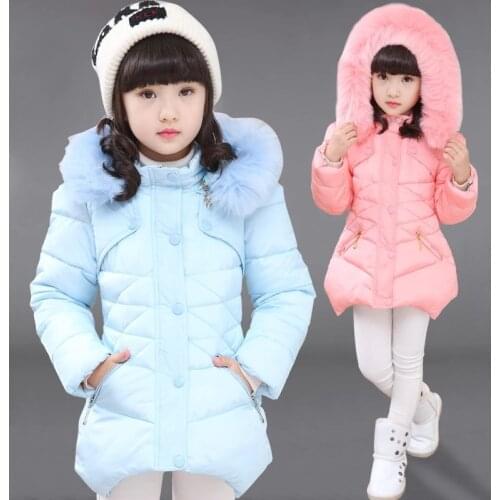 Cotton Outerwear For Kids Jacket New Children Winter Coats For Girls Clothes Thick Warm Down Jackets For Girls Long Sleeve Coat