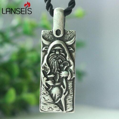Lanseis 1pcs velez is the Slavic god of thunder pendant and lightning men necklace viking talisman charm slavic jewelry