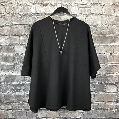 Harajuku style summer dark and thin trend bat shirt trendy brand loose large size short-sleeved T-shirt trendy male personality