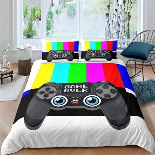 Hot Sell Game Bed Sets For Boys Gamer Comforter Duvet Cover Gaming Themed Bedroom Decor Single King Bedding Set Home Textile