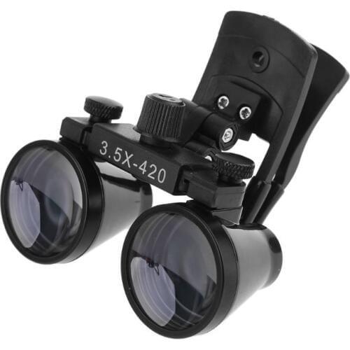 Loupes 2.5X 3.5X Binocular Magnifier Optical Glass Lens Clip Loupe
