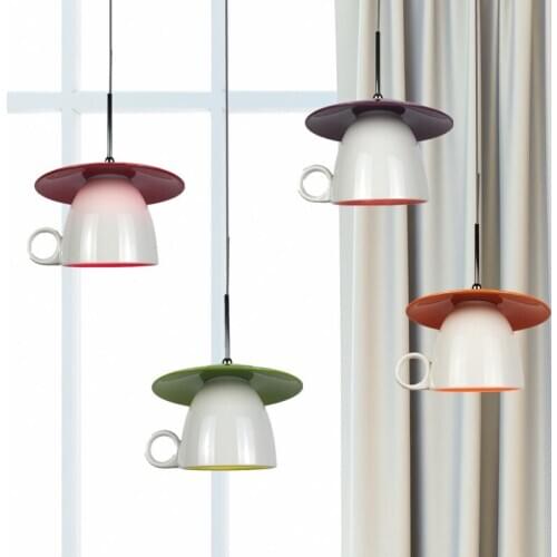 Chandelier lighting Chandeliers Solid Color Ceramic Nordic for Dining room Bedside Coffee Loft Decor Lighting G4