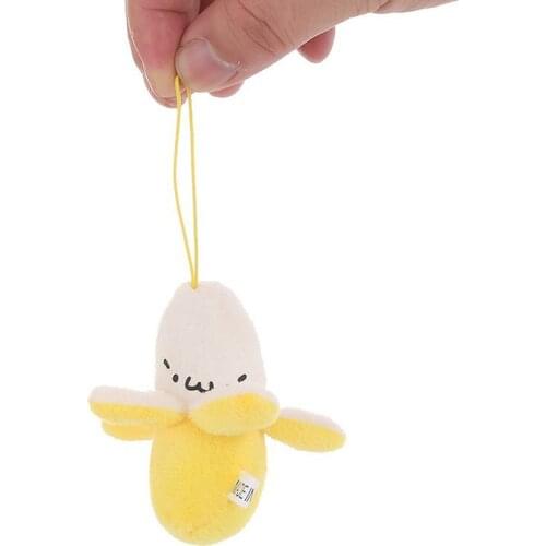 1pc 8CM Cute Banana Plush Toy Kids Children Baby Girls Boys Students Gift Soft Pendant Stuffed Dolls Keychain Toy