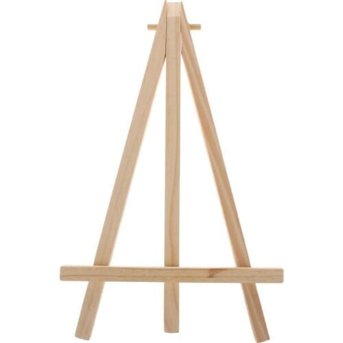 Natural Wood Mini Easel Frame Tripod Display Meeting Wedding Table Number Name Card Stand Display Holder Children Painting Craft