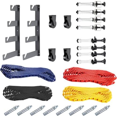 Neewer Photography 4 Roller Wall Mounting Manual Background Support System:(2)Four-fold hooks+(6)Expand bars+(4)Chains+(10)Clamp