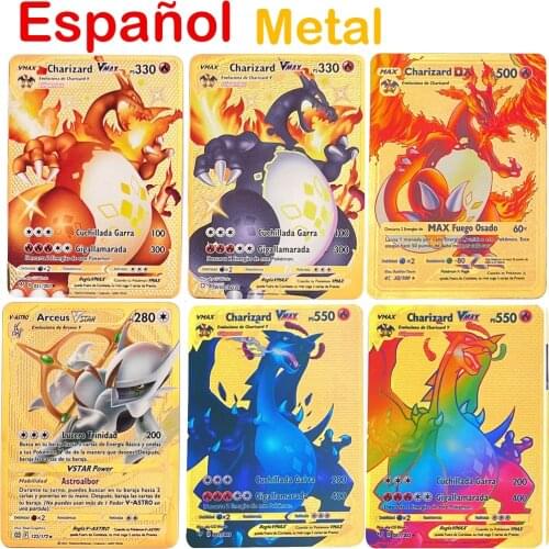 French Version Pokemon Card Featuring VMAX Gx Tag Team EX Game Toys