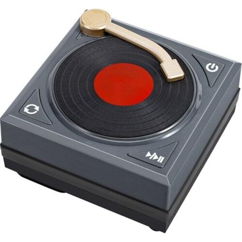 Mini Retro Bluetooth Speaker Portable Phonograph Turntable Stereo Surround HiFi Sound High Quality