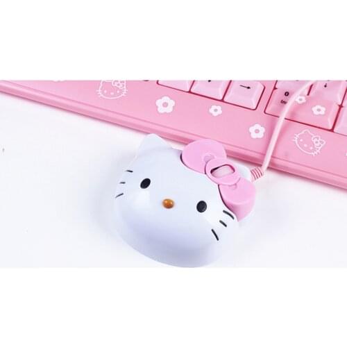 3D Cartoon Wired Mouse USB 2.0 Pro Pink Cute Gaming Mouse Optical Mice For Computer PC Kids Girl Mice