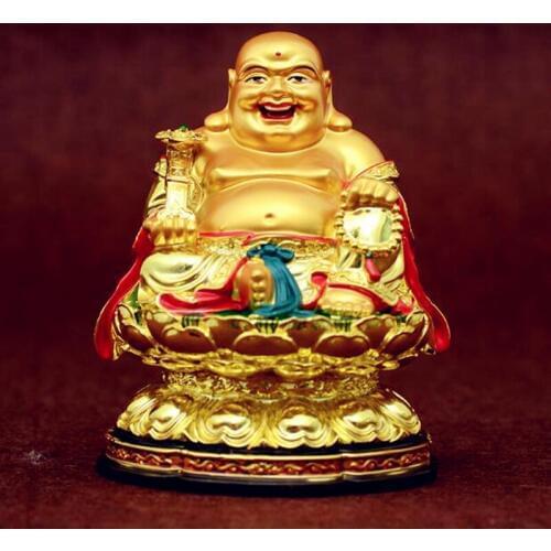 Multicolour Maitreya Buddha Resin Gold Buddha Statue Crafts Decoration Buddha Hall for Buddha free ship