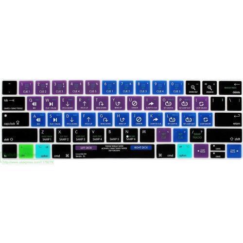 Serato DJ Hot key Functional Shortcut Silicone Keyboard Cover Keypad SKin for Macbook Pro 13" 15" 2017/2016 with Touch Bar