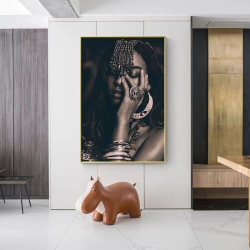 Modern Black and White Nude Women Oil Painting on Canvas Posters and Prints Scandinavian Wall Art Picture for Living Room Decor