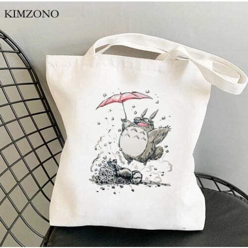Studio Ghibli Totoro shopping bag tote jute bag shopper shopping eco bag bolsas ecologicas woven jute bolsa compra sac tissu
