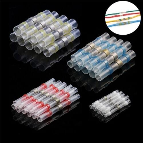 20Pcs Heat Shrink Soldering Terminals Connector Waterproof Solder Sleeve Tube Insulated Electrical Wire Butt Connectors