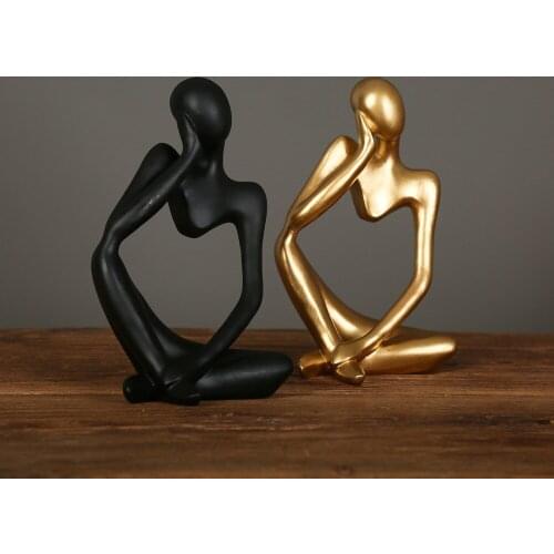 Modern Art Interior Ornaments resin Thinker Statue Accessories Home Decoration office Decor accessories for living Room Study