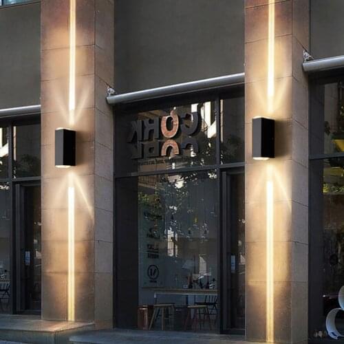 10W 20W Outdoor Up Down Led Porch Wall Lamp Waterproof Narrow Beam Spotlight Villa Hotel Garden Patio Front Door Wall Light