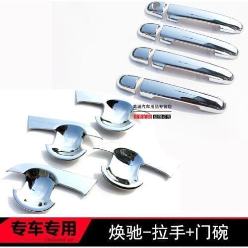 High-quality ABS Chrome Car Outer Door Handle Cover Door Bowl Protection Covers For KIA PEGAS 2017-2018 Car Styling