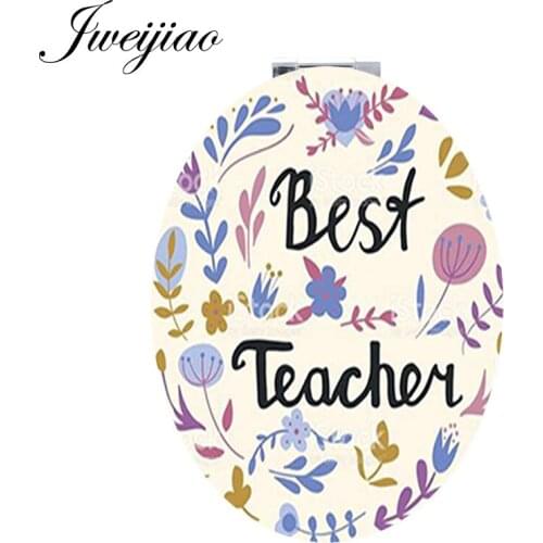 Youhaken best teacher Gardener New Womens Fashion Beauty Tools espejo Oval game teachers day Gift mirror mini portable FQ476