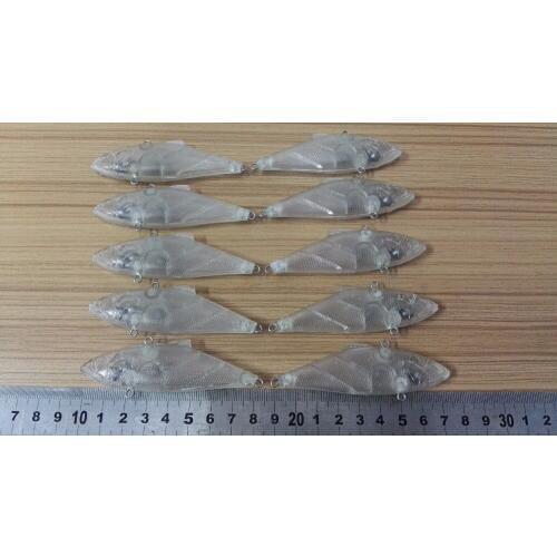 10pcs Unpainted Crankbait Fishing Lure Body 3 1/2 Inch 3/8 OZ Blank lures JS#142
