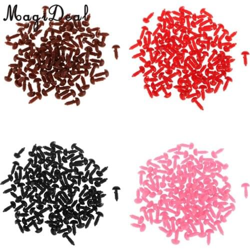 100Pcs/Pack Noses Acrylic 7x9mm Safety Nose Toy Plush Animal Bear DIY Doll Manufacture Craft Accessoties 4Colors