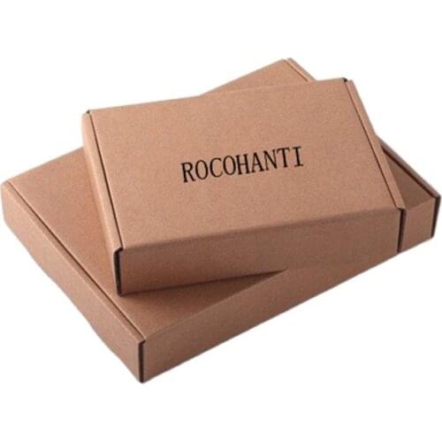 100x Custom Printed Kraft Paper Brown Recycled Corrugated Mailer Box Storage Box For Shipping