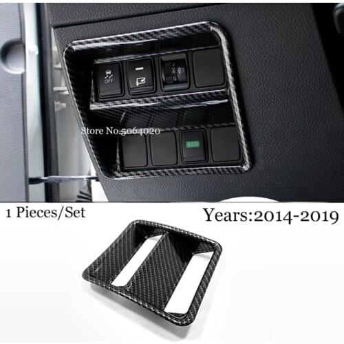 ABS Carbon Fiber For Nissan Qashqai J11 2014-2019 Head Fog Light Lamp Adjust Button Control Switch Cover car styling Accessories