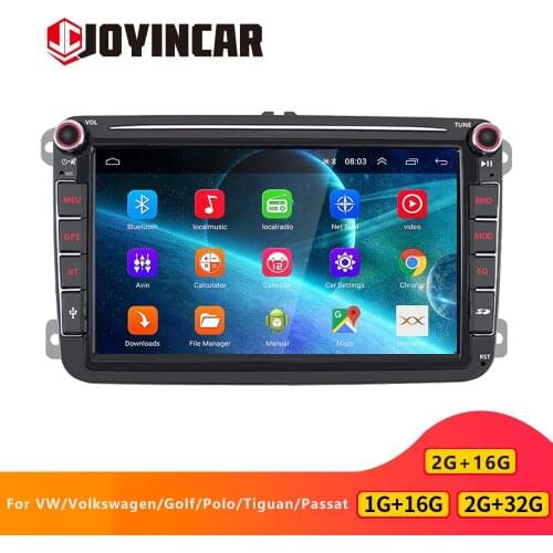 JOYINCAR Android 9.1 2 din Car Radio Multimedia Player GPS Navi Autoradio head unit For VW/Volkswagen/Golf/Polo/Tiguan/Passat/b7