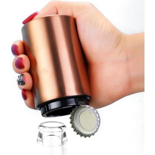 Automatic Beer Bottle Opener Push Down Bottle Cap Opener Air Pressure Stainless Steel Bar Tools for Kichen Wine Openers Gadget