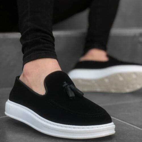 BA0005 Step-in High Base Classic Suede Arched Tassels Corcik Male Shoes Fashionable Design Turkey Production with Affordable Prices