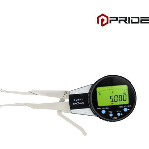Digital Inside Caliper 5-25mm/0.005mm Electronic Gauge with Rotatable Dial Measuring Bore Groove Absolute Measuring Tools