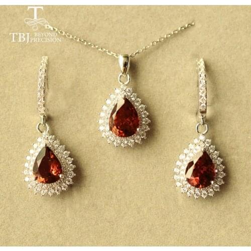 Natural Brazil Tourmaline Jewelry set ,gemstone Pendant earring 925 sterling silver fine jewelry for women wife nice gift