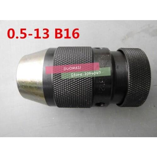 Taper B16(1-13), 0.5-13mm Medium-sized keyless drill chuck closefisted drill chuck