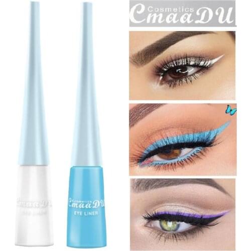 12 Colors Matte Liquid Eyeliner Pencil Quick Dry Waterproof Eye Liner Pencil Brown Purple Eyeliner Eyes Makeup Cosmetic TSLM1