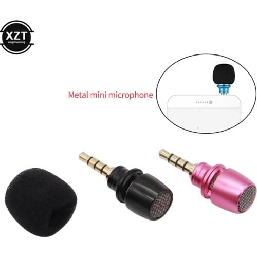 3.5mm Jack Mini Microphone Portable Small 3.5 JACK Microphone Recorder For Laptop Smartphone Android Phone Metal mic 4 pole pin
