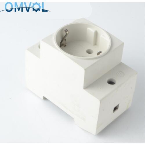 EU type 35mm DIN Rail Mount AC Power ac30 Modular Socket 10/16A 250V AC socket Connector