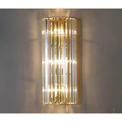 Nordic Wall Sconce Modern Stainless Steel Crystal Wall Lamp 3 Lights For Home Lighting Wall Sconces Arandela Lamparas De Pared