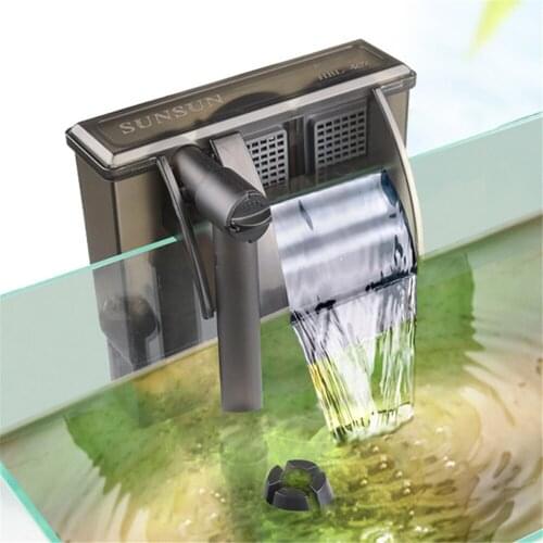 Wall-mounted External Waterfall Filter 3 In1 Silent Small-scale Circulation Fish Tank Oxygen Pump