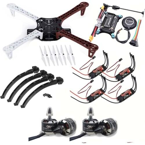 F450 PCB Frame Kit CC3D EVO Flight Controller Board XXD A2212 1000KV Motor 30A ESC 1045 Props For Rc Quadcopter