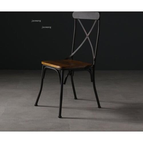 Nordic Wrought Iron Home Furniture Dining Chairs Restaurant Designer Leisure Chair Creative Living Room Kitchen Backrest Chair