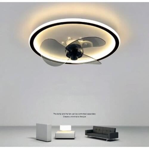Nordic Fashion Invisible Smart Led Ceiling Fan Light Modern Bedroom Loft Bar Decoration Indoor Ceiling Ligts With RC Dimmable