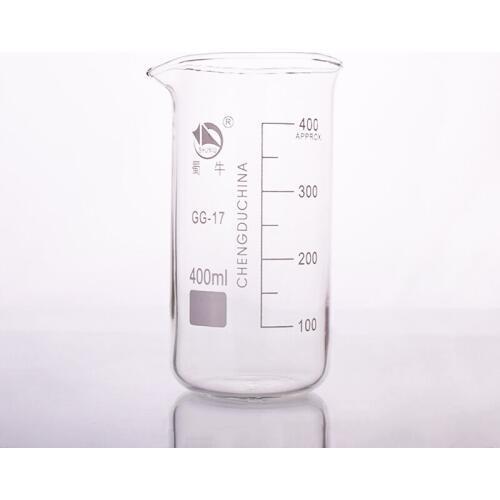 3pcs Beaker in tall form,Capacity 400ml,Outer diameter=72mm,Height=142mm,Laboratory beaker