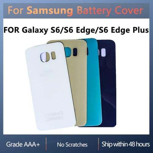 Original For Samsung Galaxy S6 / S6 Edge / S6 Edge Plus G920 G925 G928 Glass Panel Battery Back Cover Rear Door Housing Case
