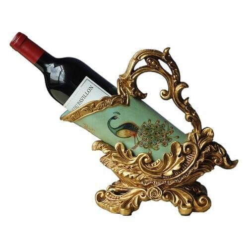 Home decoration wine rack Resin and Ceramic wine rack Home Decoration Interior Whisky Holder Shelf Wine Bottle Rack