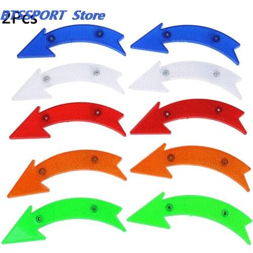 2 Pcs MTB Road Bike Bicycle Reflector Cycling Arrow Shape Safe Warning Accessories New