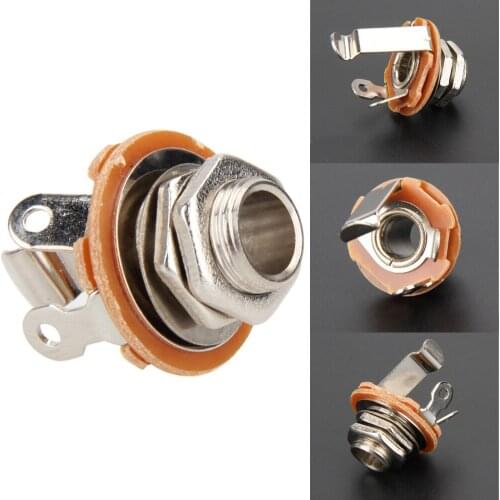 Switchcraft#11 1/4 6.35mm 2-Conductor Mono Chassis Guitar Jack Input Output Guitar Parts &Accessories